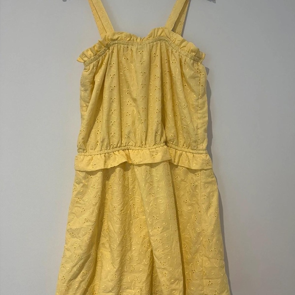 Yellow Sleeveless Sundress with Spaghetti Straps